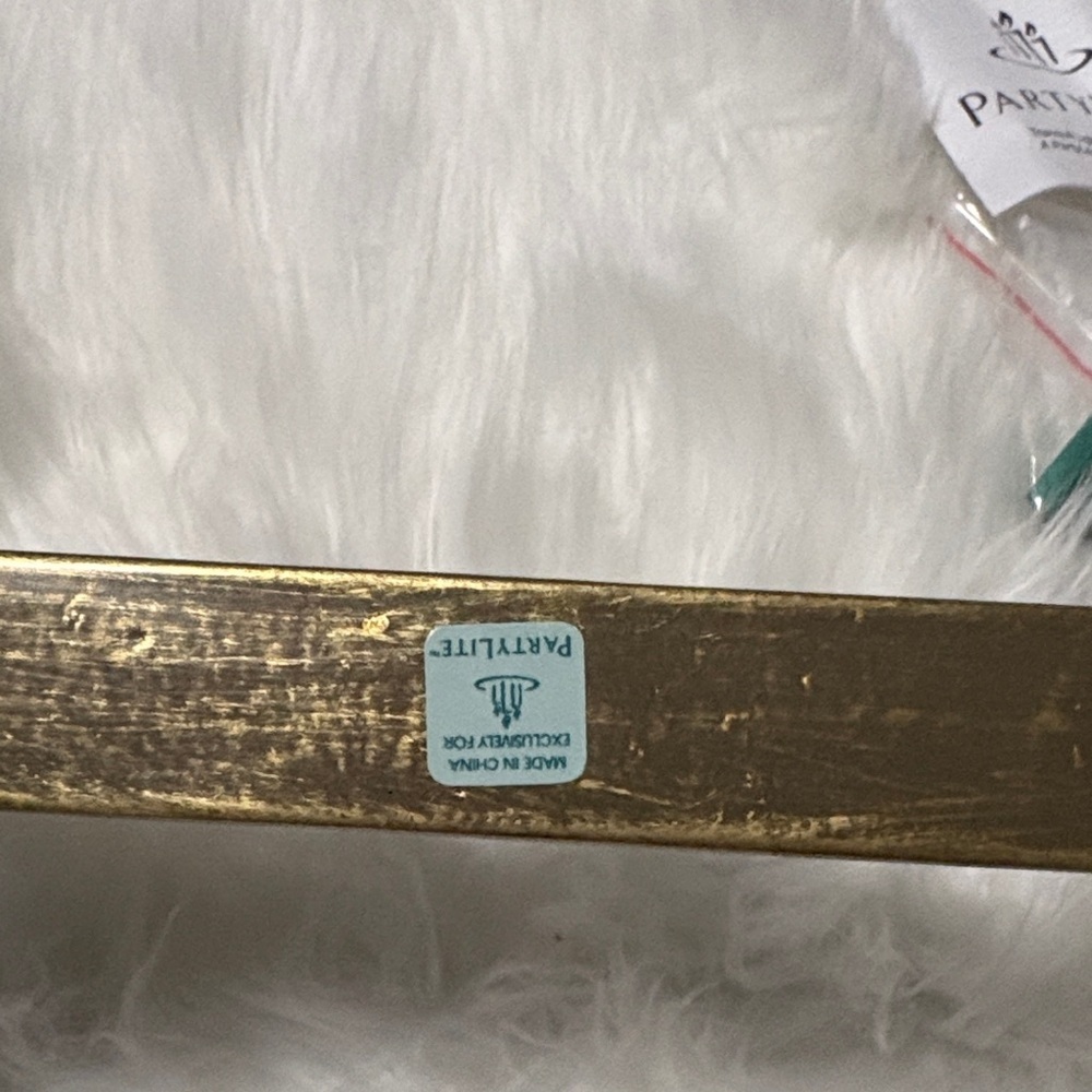 PartyLite Gold and Glass Swirl Wall Hook - Picture 4 of 4